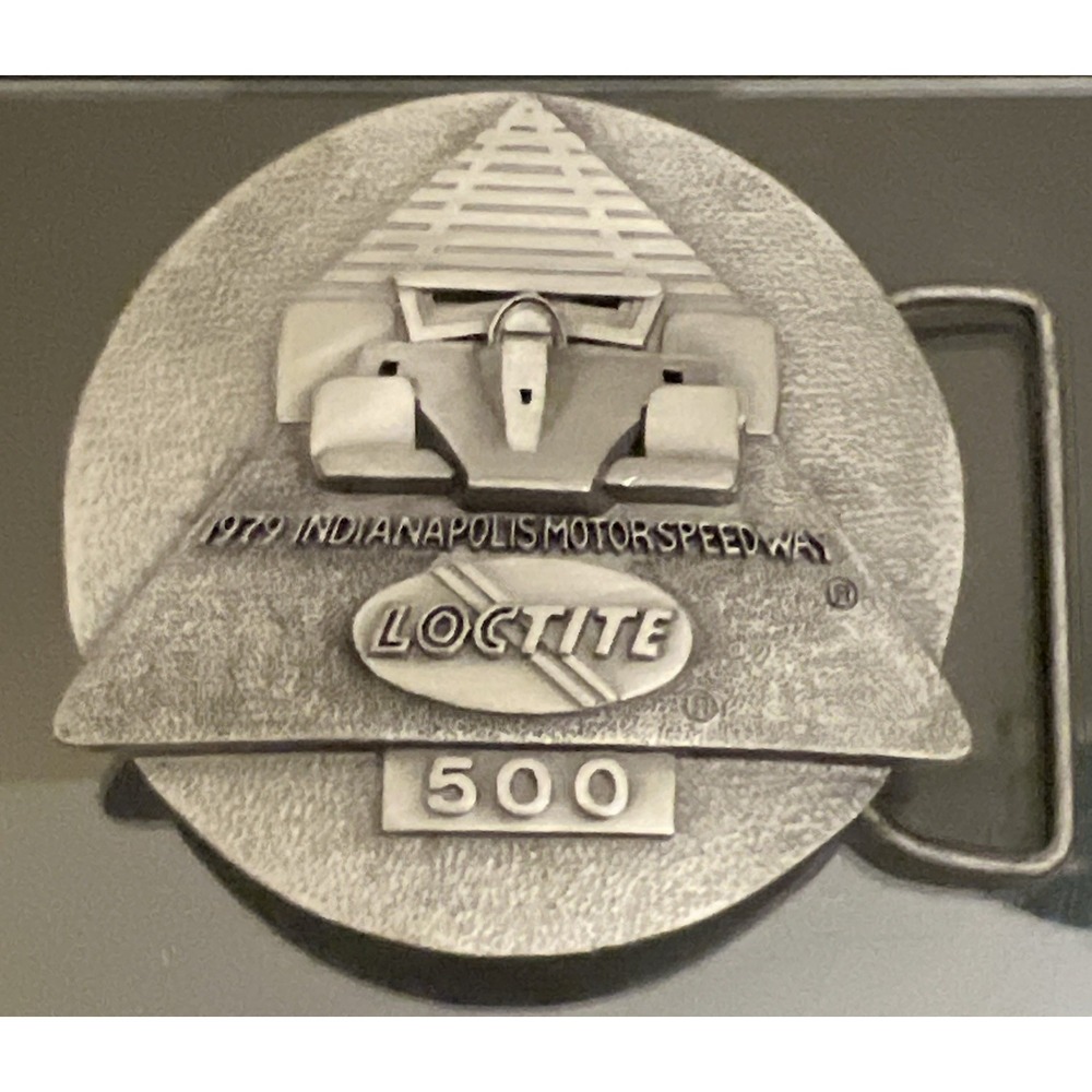 VTG 1979 Indy 500 Motor Speedway Loctite Pewter Belt Buckle Ltd Ed‎ 100 of 500